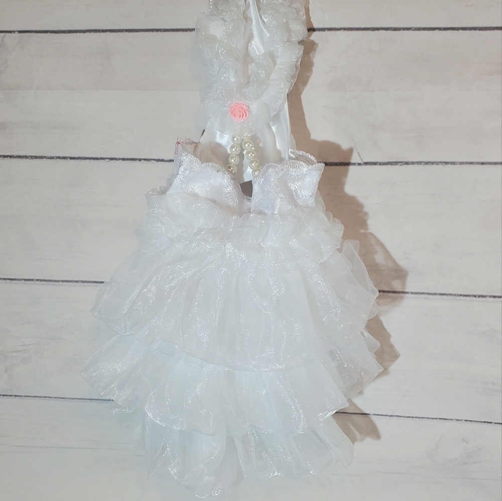 Dog wedding dress.